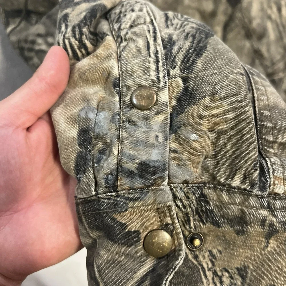 Vintage Puritan Real Tree Camo Utility Jacket Men's L (42-44) Fleece Lined Y2K